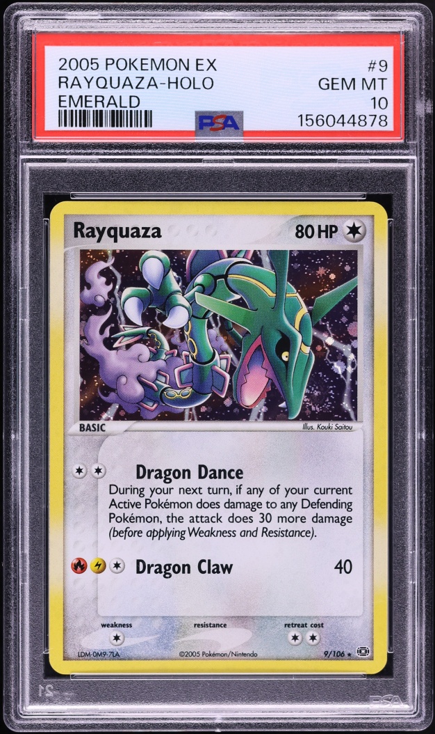 2005 Pokemon EX Emerald Holo Rayquaza #9 PSA 10 GEM MINT