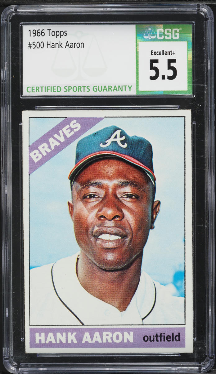 1966 Topps Hank Aaron #500 CSG 5.5 EX+