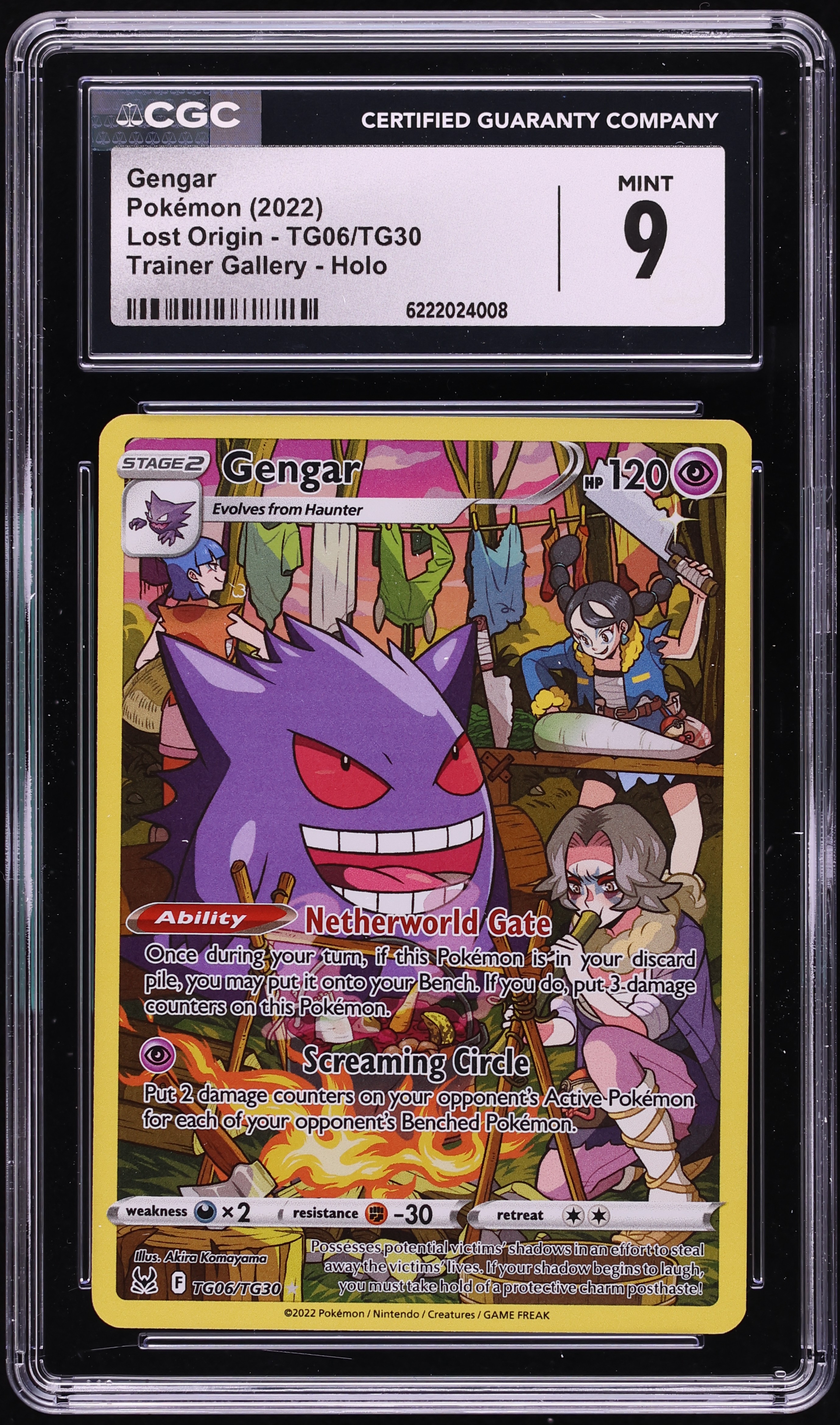 2022 Pokemon Sword & Shield Lost Origin CHR Gengar #TG06 CGC 9 MINT