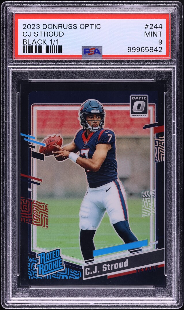 2023 Donruss Optic Black C.J. Stroud ROOKIE 1/1 #244 PSA 9 MINT