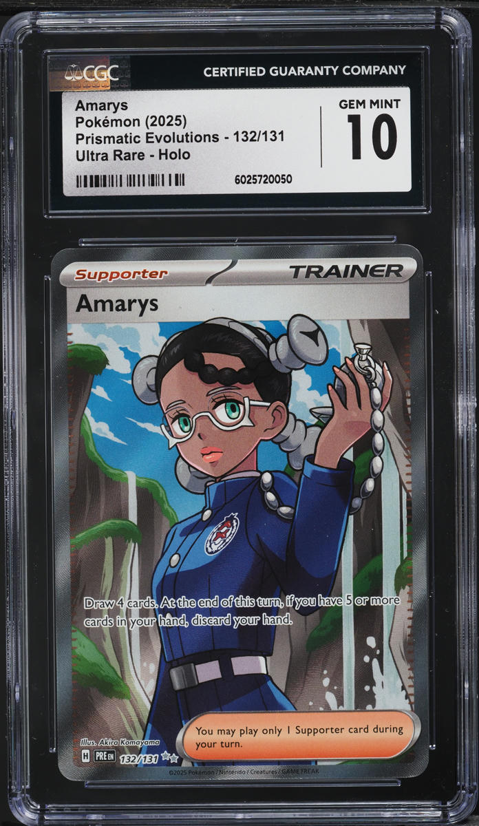 2025 Pokemon SV Prismatic Evolutions Full Art Amarys 132 CGC