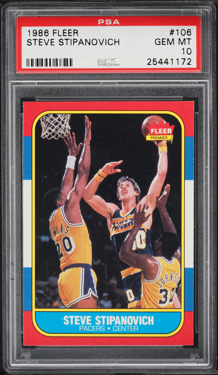 1986 Fleer Basketball Steve Stipanovich ROOKIE #106 PSA 10 GEM MINT