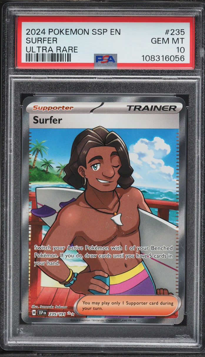 2024 Pokemon Scarlet & Violet Surging Sparks Full Art Surfer #235 PSA 10 GEM MINT