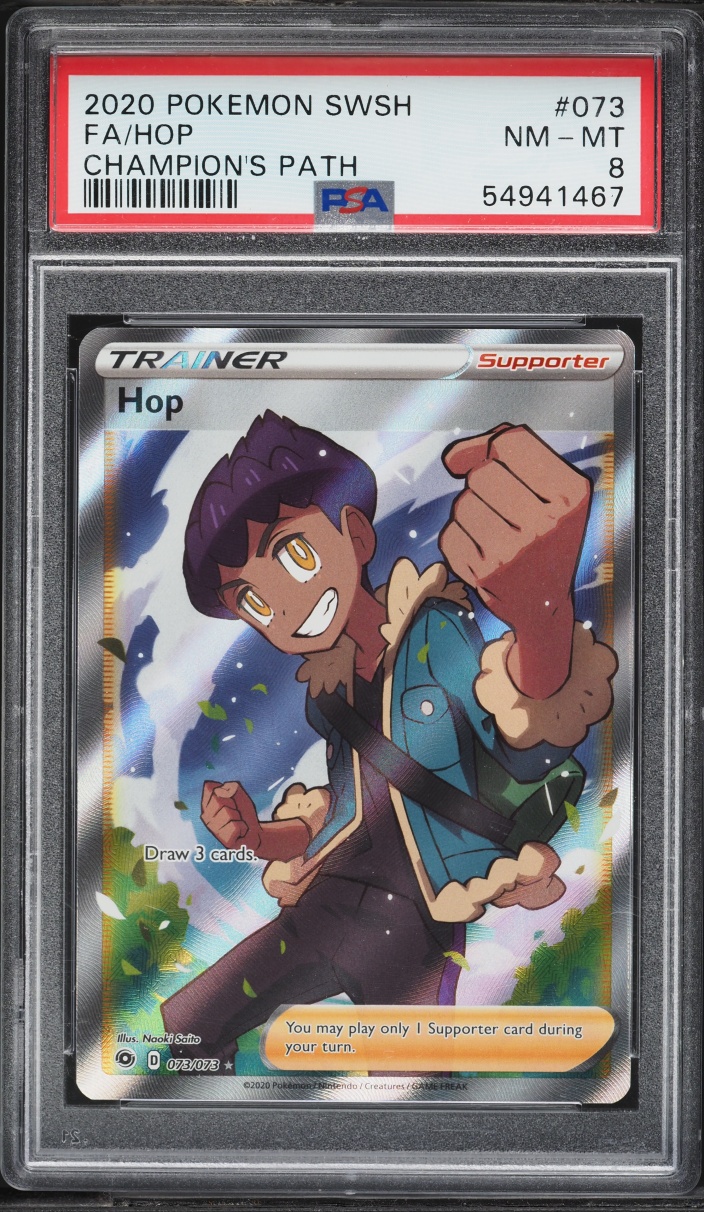 2020 Pokemon Sword & Shield Champion's Path Full Art Hop #73 PSA 8 NM-MT