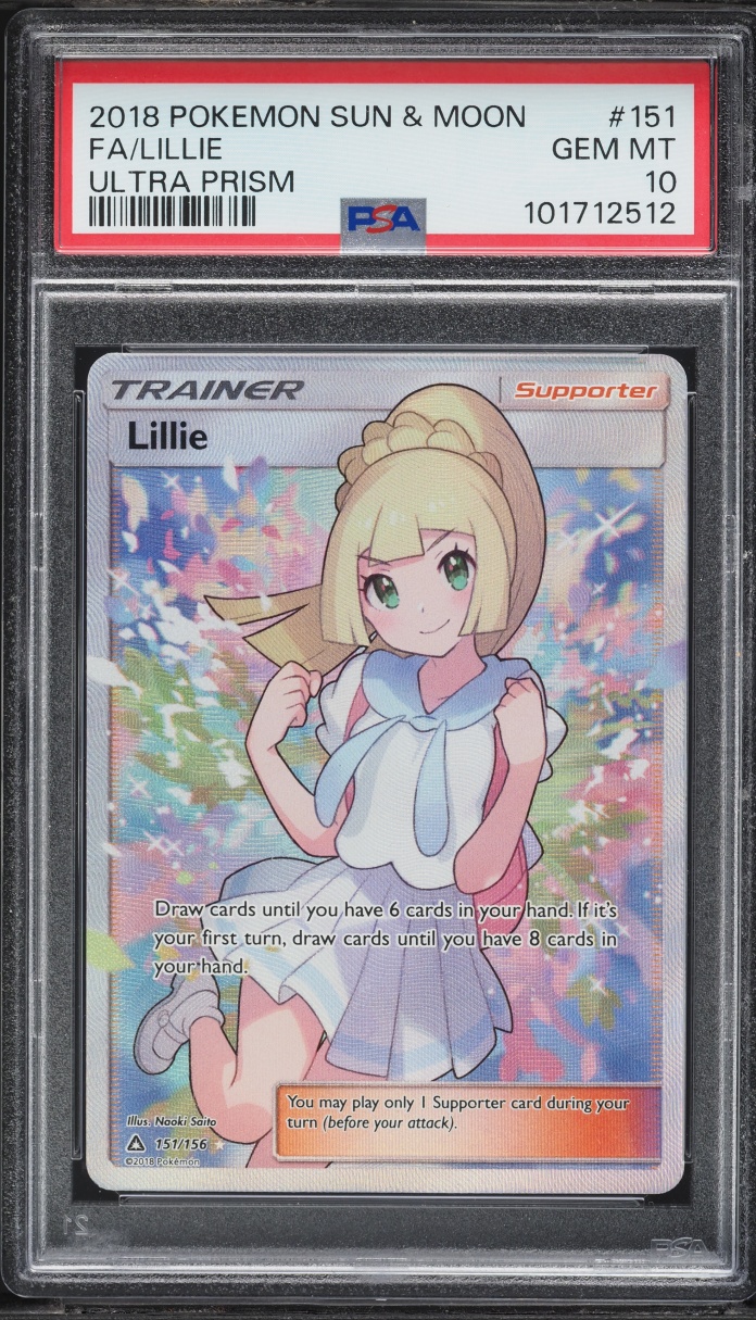 2018 Pokemon Sun & Moon Ultra Prism Full Art Lillie #151 PSA 10 GEM MINT
