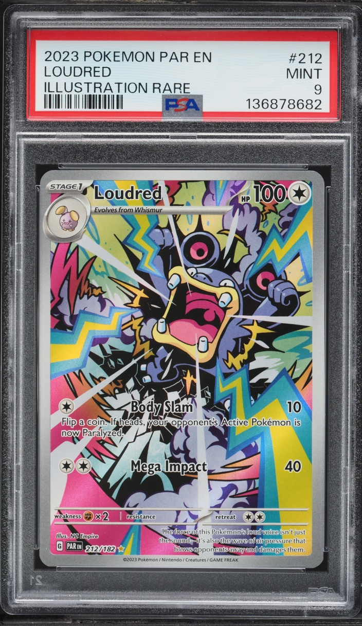 2023 Pokemon Scarlet & Violet Paradox Rift IR Loudred #212 PSA 9 MINT