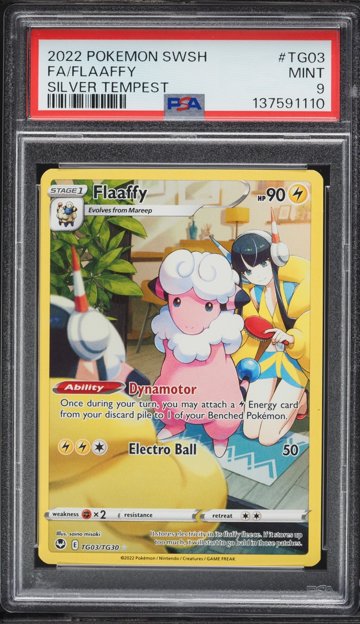 2022 Pokemon Sword & Shield Silver Tempest CHR Flaaffy #TG03 PSA 9 MINT