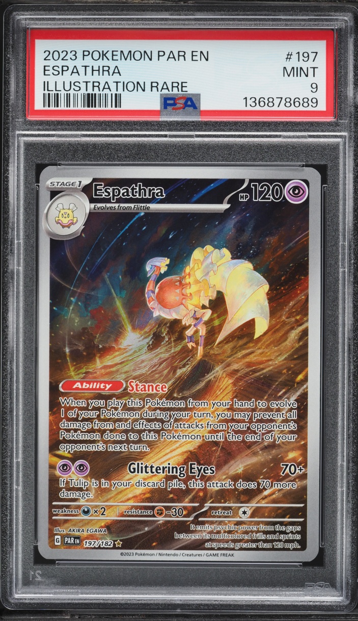 2023 Pokemon Scarlet & Violet Paradox Rift IR Espathra #197 PSA 9 MINT
