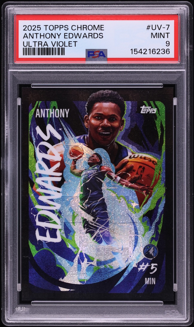 2025 Topps Chrome Ultra Violet Anthony Edwards #UV-7 PSA 9 MINT