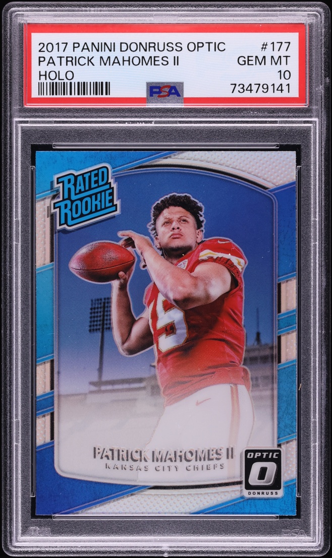 2017 Donruss Optic Holo Patrick Mahomes II ROOKIE #177 PSA 10 GEM MINT