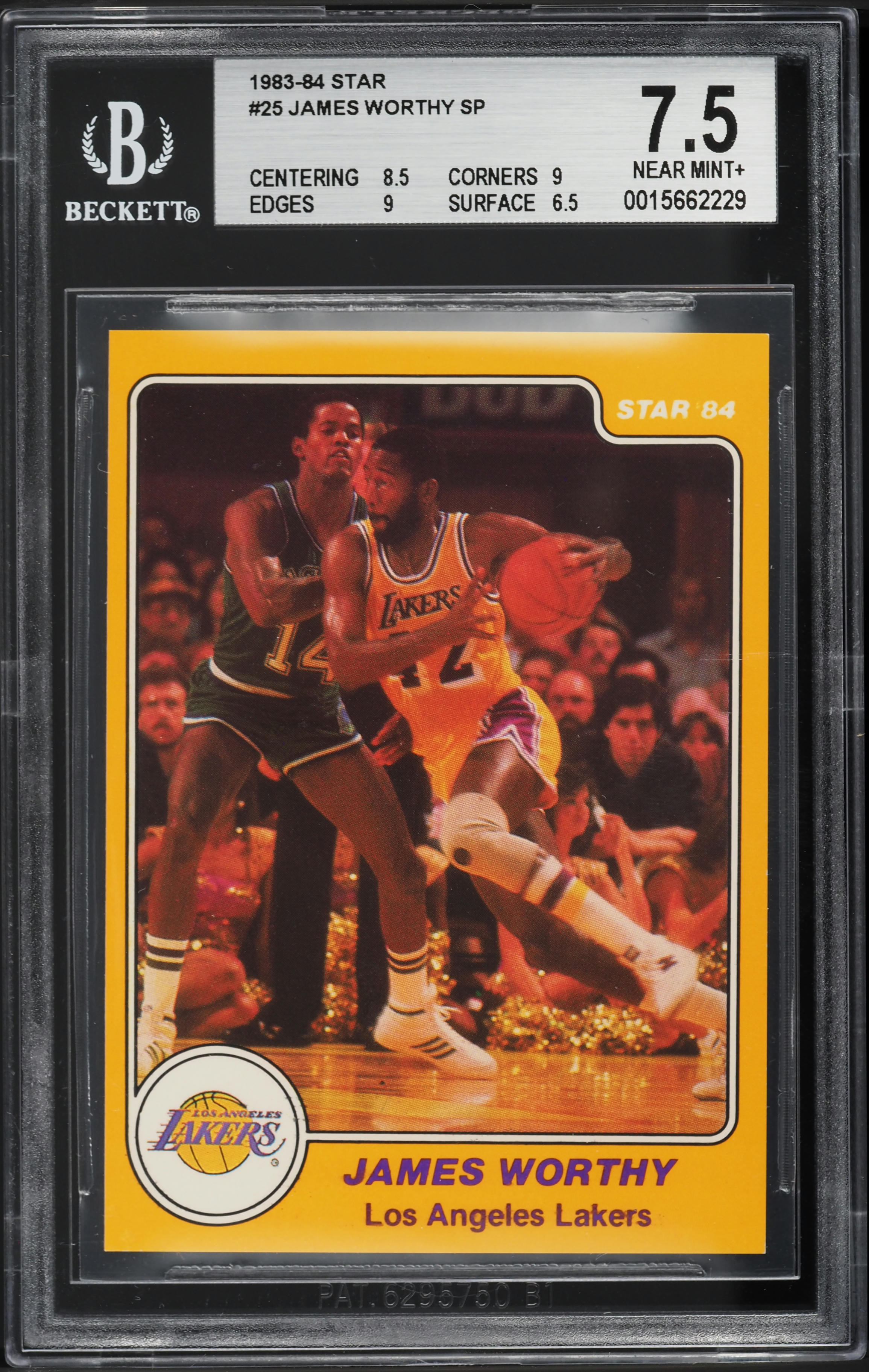 1983-84 Star Basketball James Worthy SP ROOKIE #25 BGS 7.5 NRMT+