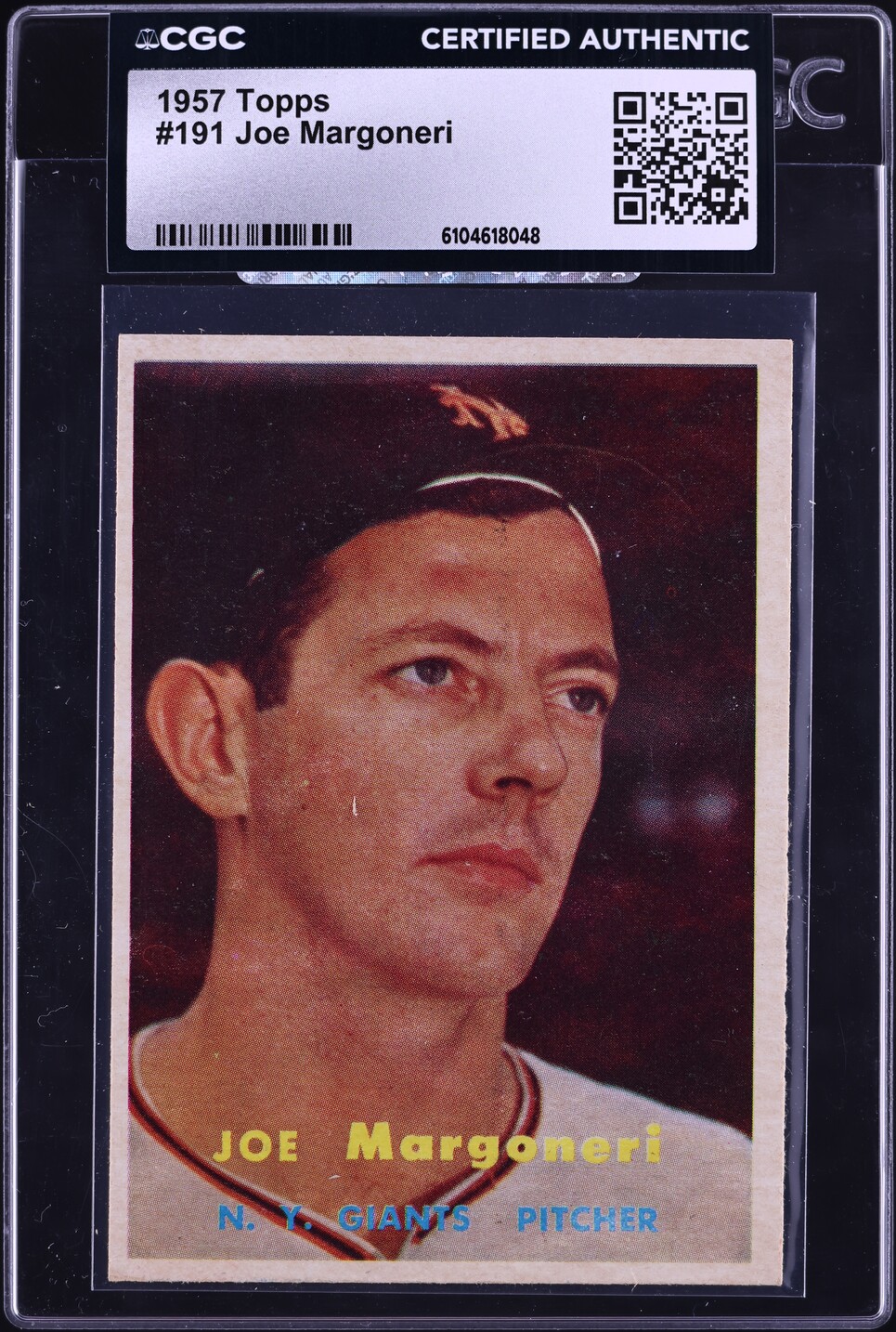 1957 Topps Joe Margoneri #191 CGC AUTH