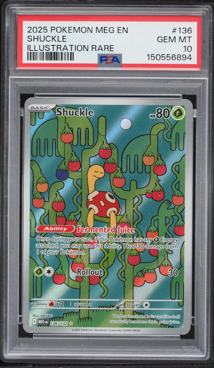 2025 Pokemon Mega Evolution IR Shuckle #136 PSA 10 GEM MINT