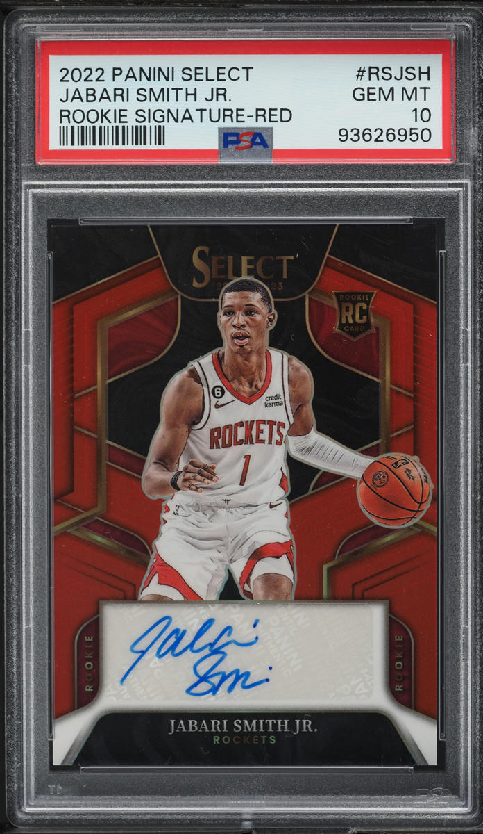 2022 Select Red Prizm Jabari Smith Jr. ROOKIE AUTO /99 #RS-JSH PSA 10 GEM MINT
