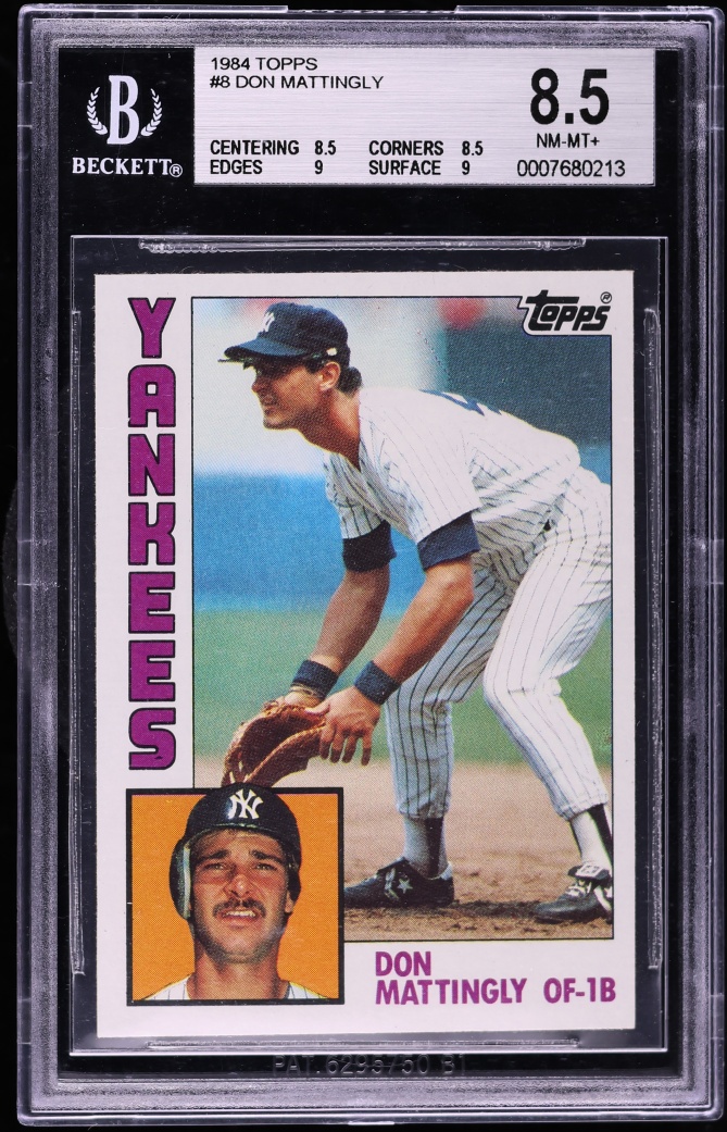 1984 Topps Don Mattingly ROOKIE #8 BGS 8.5 NM-MT+