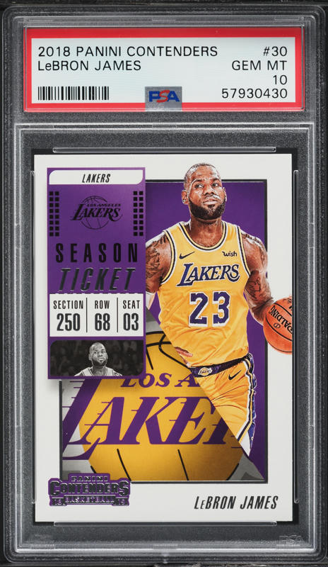 2018 Panini Prizm Red White Blue LeBron James #6 PSA 10 GEM MINT