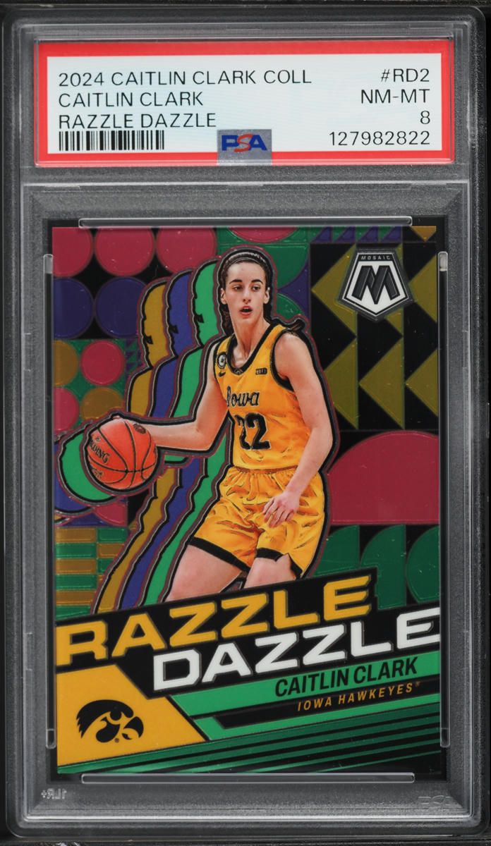 2024 Panini Collection Mosaic Razzle Dazzle Caitlin Clark ROOKIE #RD2 PSA 8 NM-MT