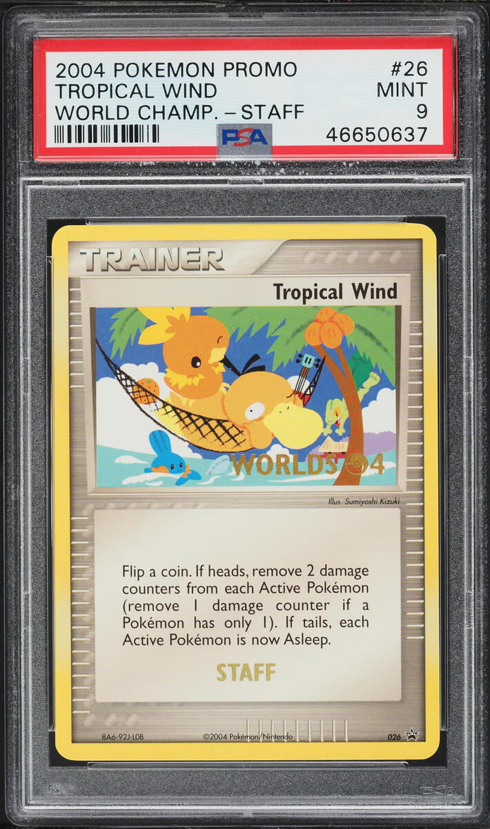 2004 Pokemon Promo World Championships Staff Tropical Wind #26 PSA 9 MINT