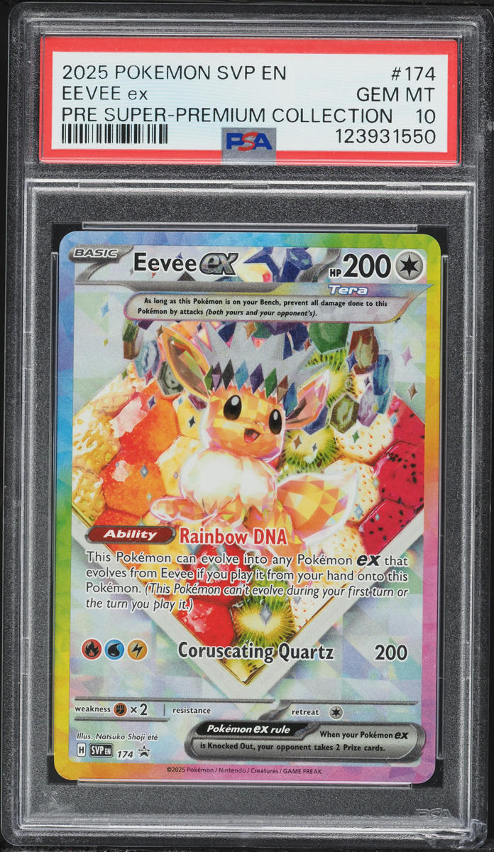 2025 Pokemon Scarlet & Violet Promo Prismatic Evolutions Premium Eevee ex #174 PSA 10 GEM MINT