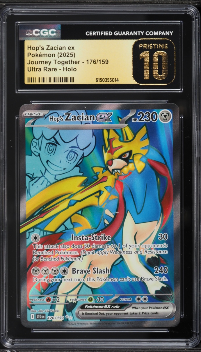 2025 Pokemon Scarlet & Violet Journey Together Full Art Hop's Zacian Ex #176 CGC 10 PRISTINE