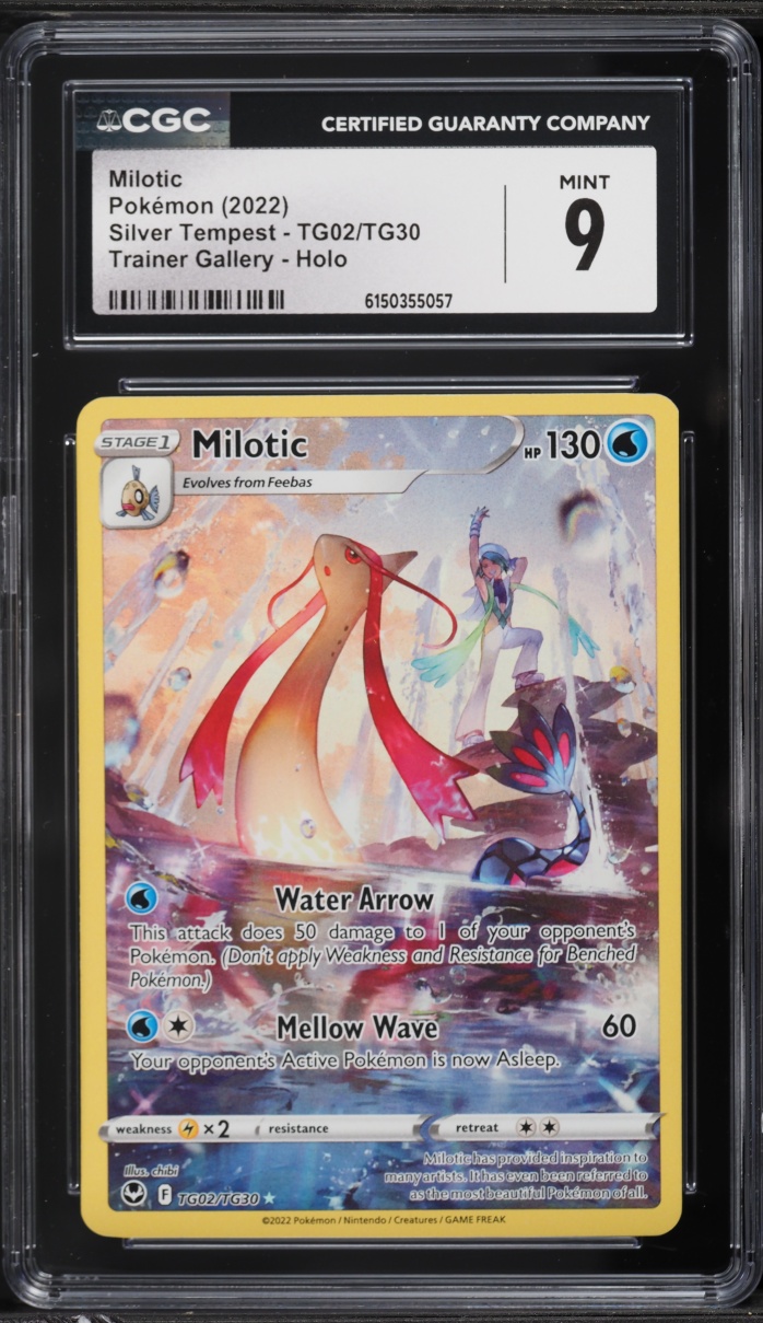 2022 Pokemon Sword & Shield Silver Tempest CHR Milotic #TG02 CGC 9 MINT