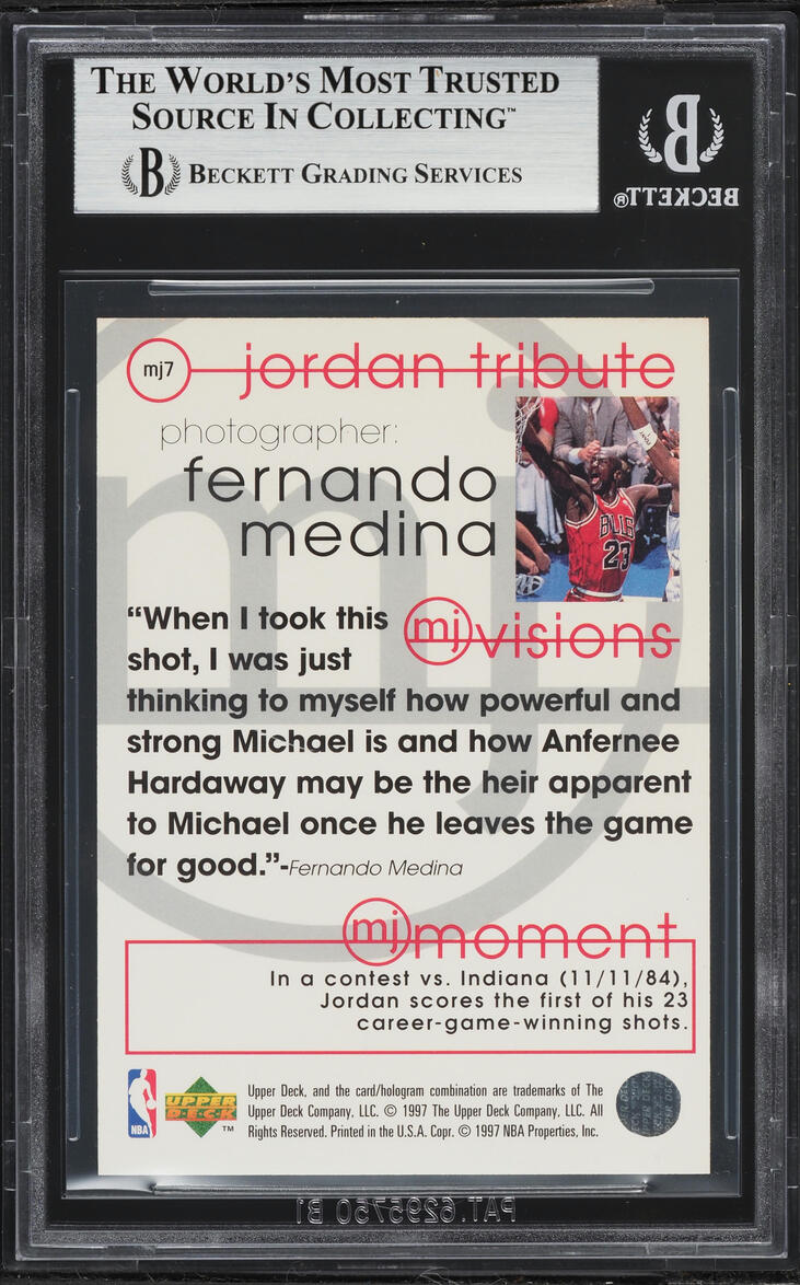 1997 Upper Deck MJ Tribute Michael Jordan #MJ7 BGS 9 MINT