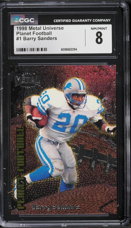 1998 Metal Universe Precious Metal Gems Gem Master Barry Sanders 1
