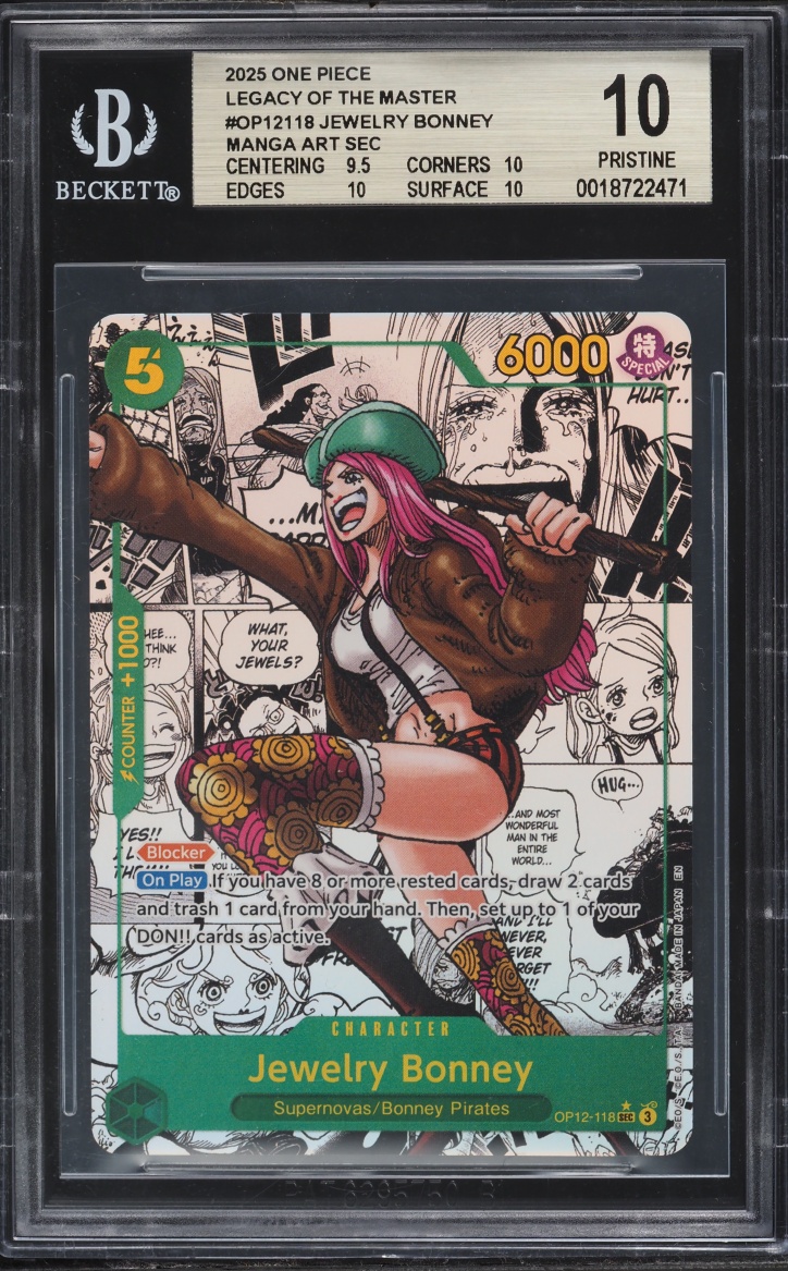 2025 One Piece Legacy Of Master Manga Art Jewelry Bonney #OP12118 BGS 10 PRISTINE