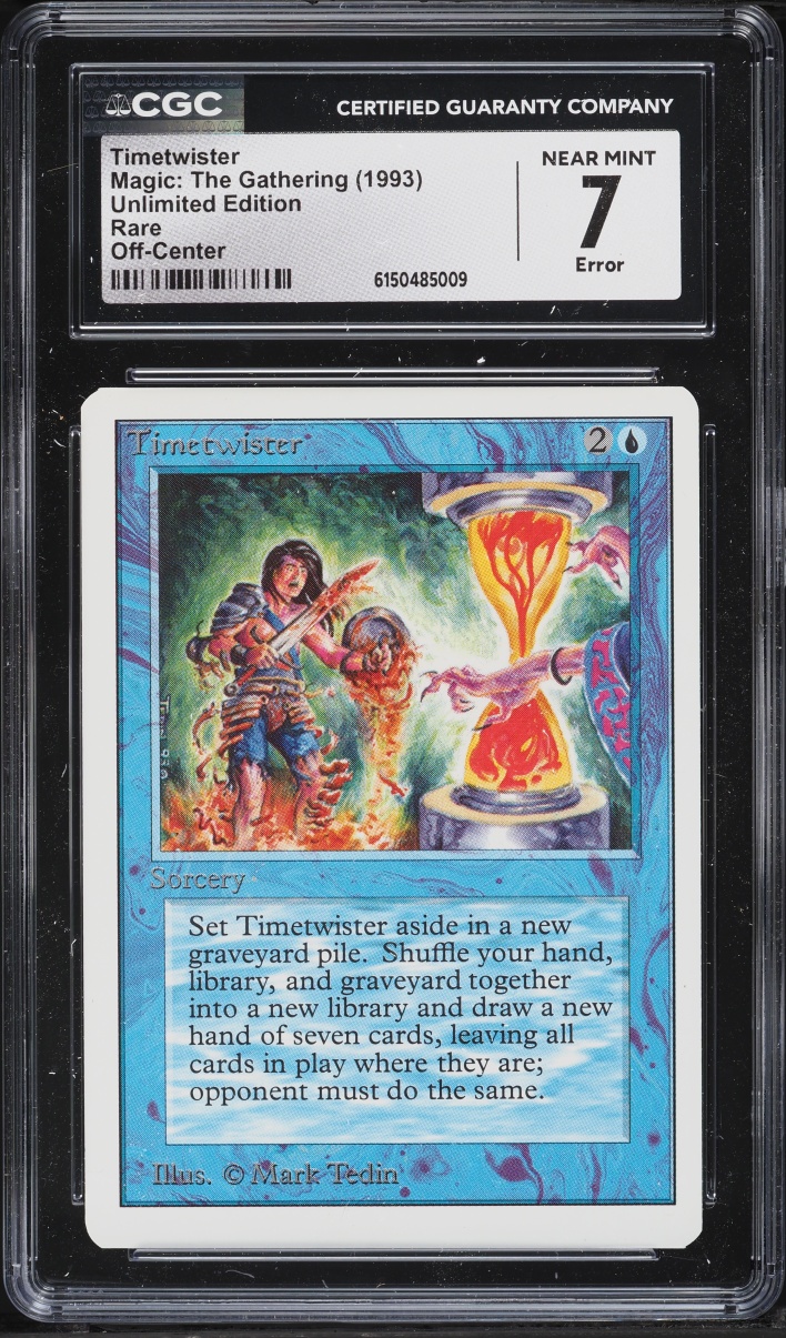 1993 Magic The Gathering MTG Unlimited Timetwister CGC 7 NRMT