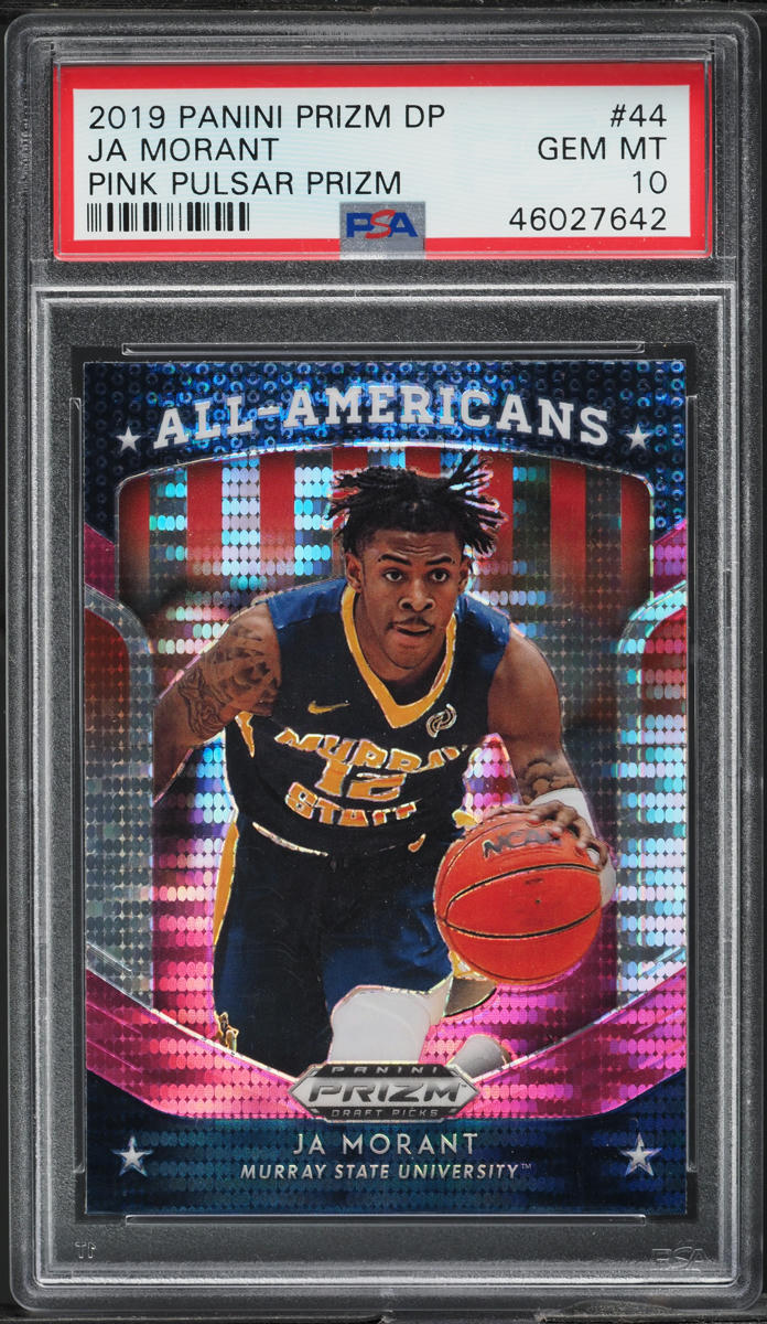 2019 Panini Prizm Draft Pick Pink Pulsar Ja Morant ROOKIE #44 PSA 10 GEM MINT