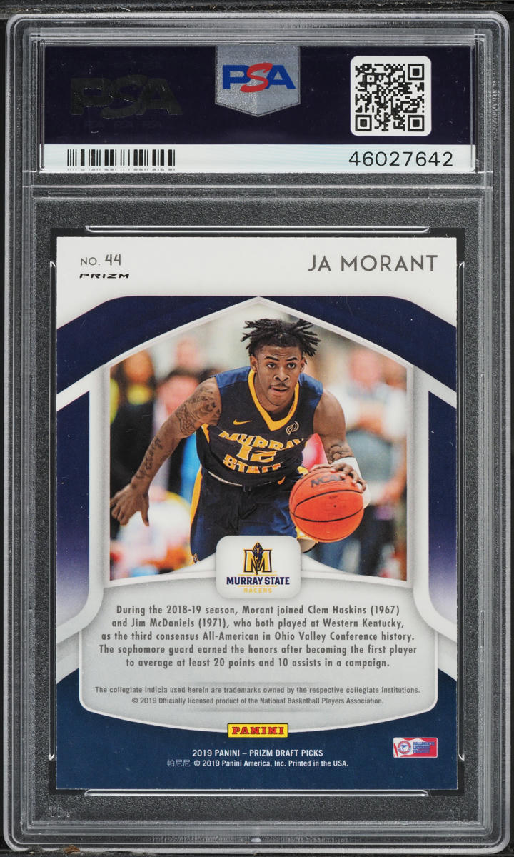 2019 Panini Prizm Draft Pick Pink Pulsar Ja Morant ROOKIE #44 PSA 10 GEM MINT