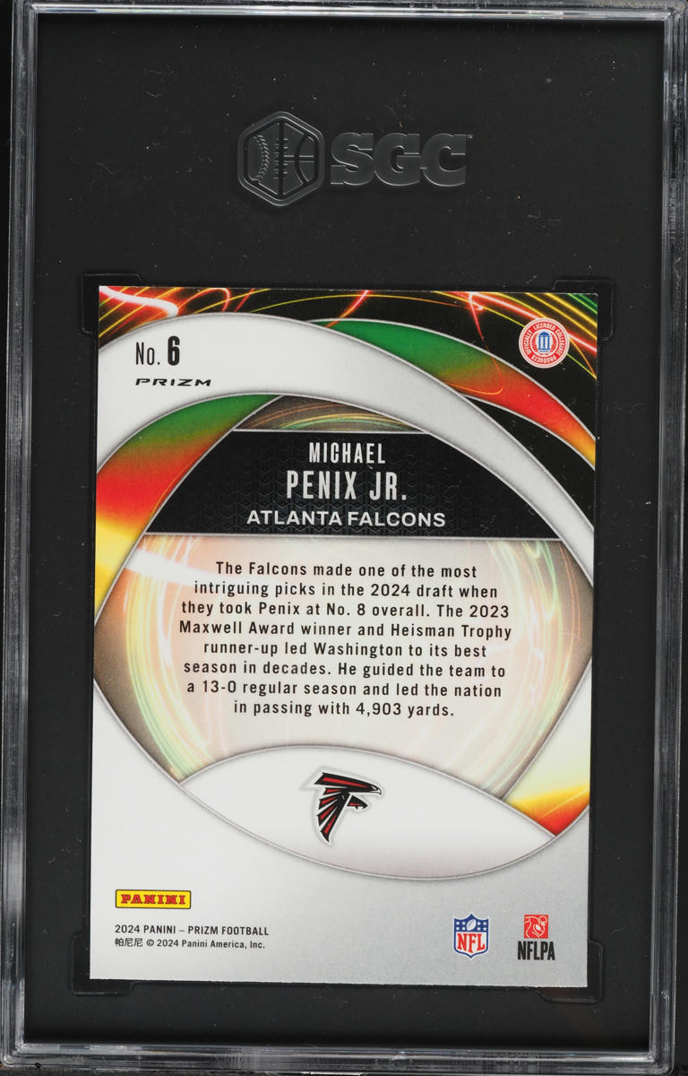 2024 Panini Prizm Portals Green Michael Penix Jr. ROOKIE #6 SGC 9.5 MINT+