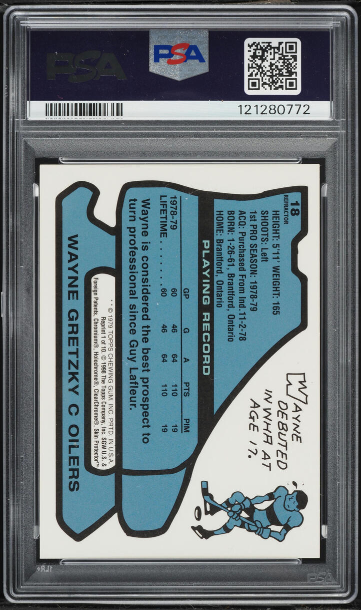 1998 O-Pee-Chee Chrome Blast From The Past Refractor Wayne Gretzky #1 PSA 9 MINT
