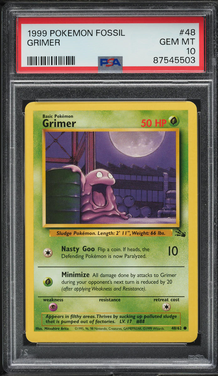 1999 Pokemon Fossil Grimer #48 PSA 10 GEM MINT