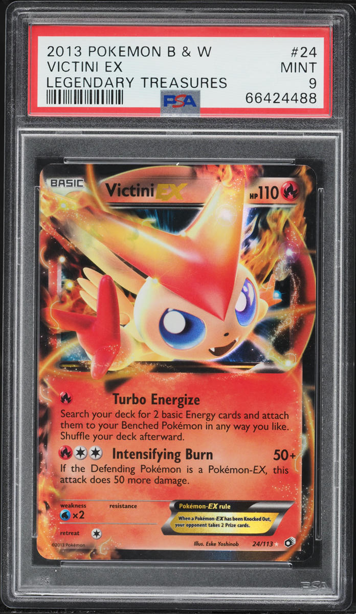 2013 Pokemon Black & White Legendary Treasures Victini Ex #24 PSA 9 MINT