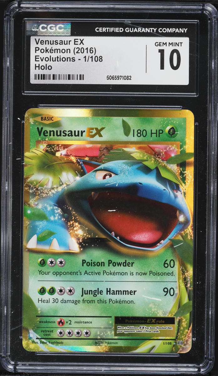 2016 Pokemon XY Evolutions Holo Venusaur EX #1 CGC 10 GEM MINT