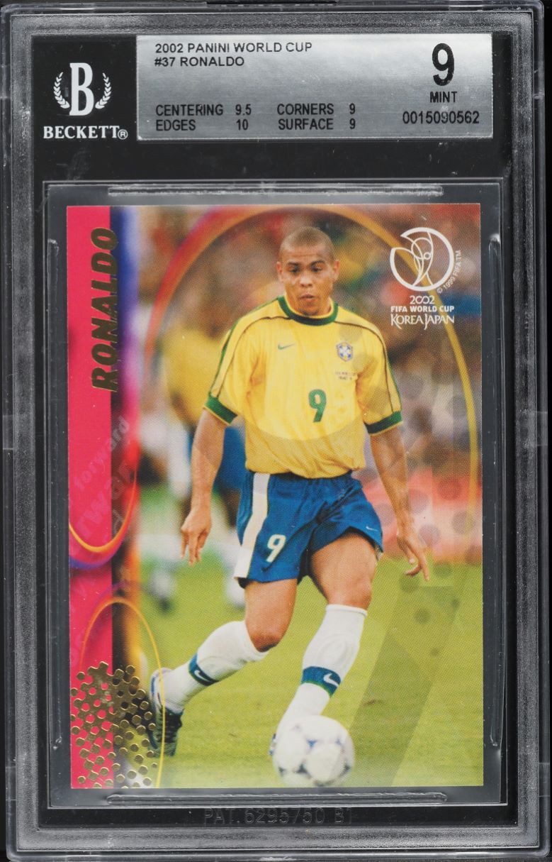 2002 Panini World Cup Korea Japan Ronaldo #37 BGS 9 MINT