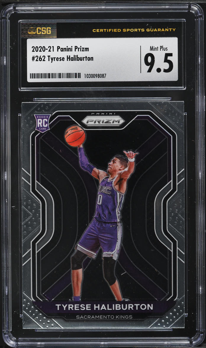 2020 Panini Prizm Tyrese Haliburton ROOKIE #262 CSG 9.5 MINT+