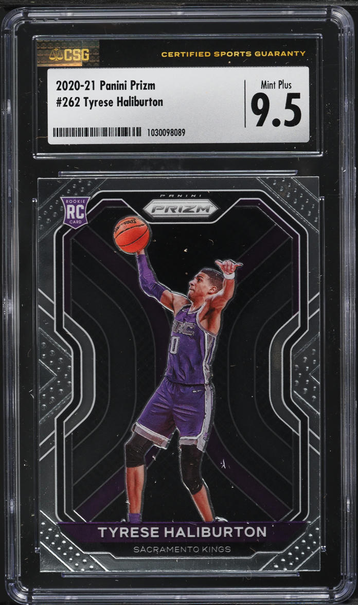 2020 Panini Prizm Tyrese Haliburton ROOKIE #262 CSG 9.5 MINT+