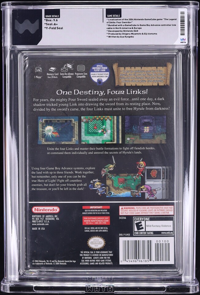 The Legend Of Zelda: Four Swords Adventures (Nindendo Gamecube) WATA 9.6 A+ Sealed - Photo 2