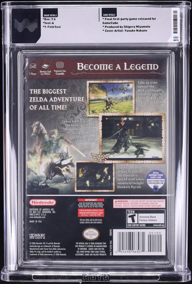 The Legend Of Zelda: Twilight Princess (Nintendo Gamecube) WATA 9.6 A Sealed - Photo 2
