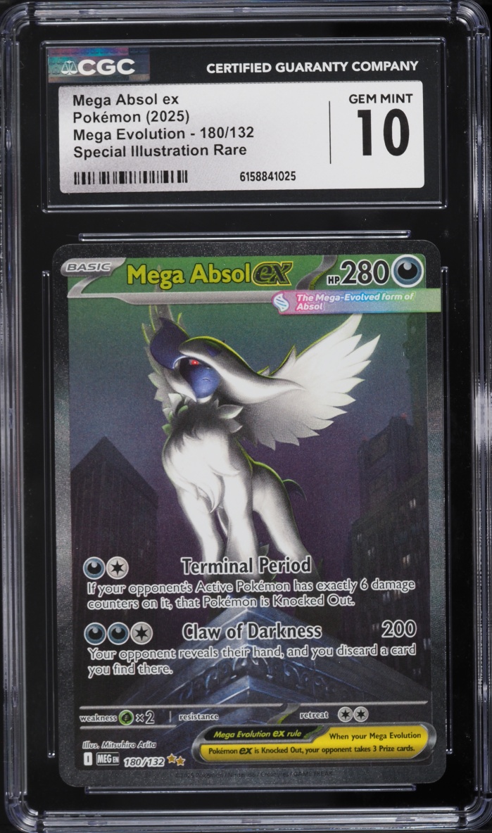 2025 Pokemon Mega Evolution SIR Mega Absol EX #180 CGC 10 GEM MINT
