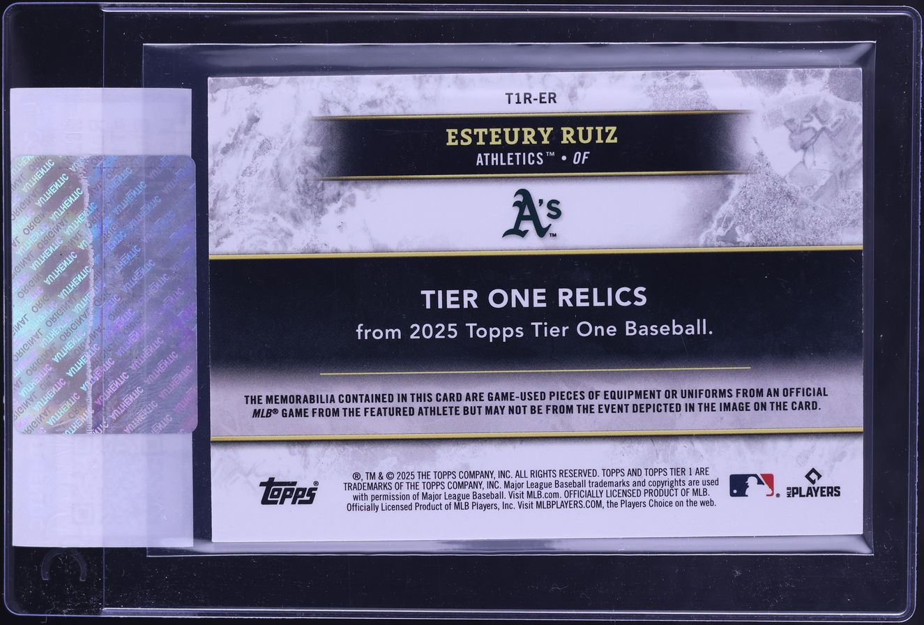 2025 Topps Tier One Dual Blue Esteury Ruiz PATCH /99 #T1R-ER CGC AUTH
