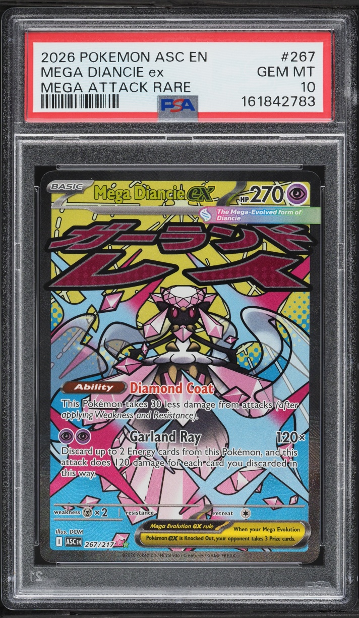 2026 Pokemon Mega Evolution Ascended Heroes MA Mega Diancie Ex #267 PSA 10 GEM MINT