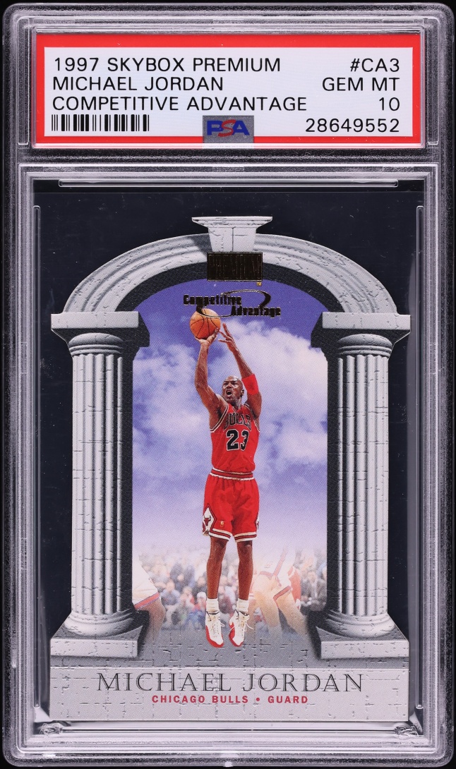 1997 Skybox Premium Competitive Advantage Die-Cut Michael Jordan #CA3 PSA 10 GEM MINT