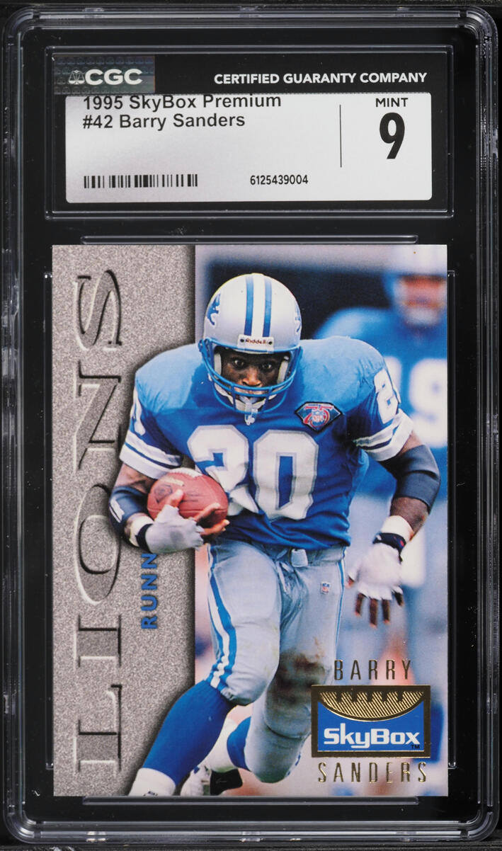 1995 Skybox Premium Barry Sanders #42 CGC 9 MINT