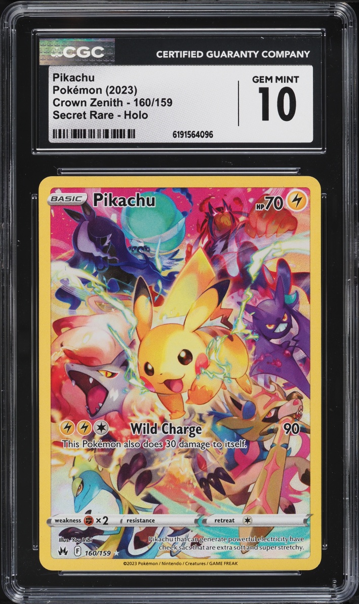 2023 Pokemon Sword & Shield Crown Zenith Full Art Pikachu #160 CGC 10 GEM MINT