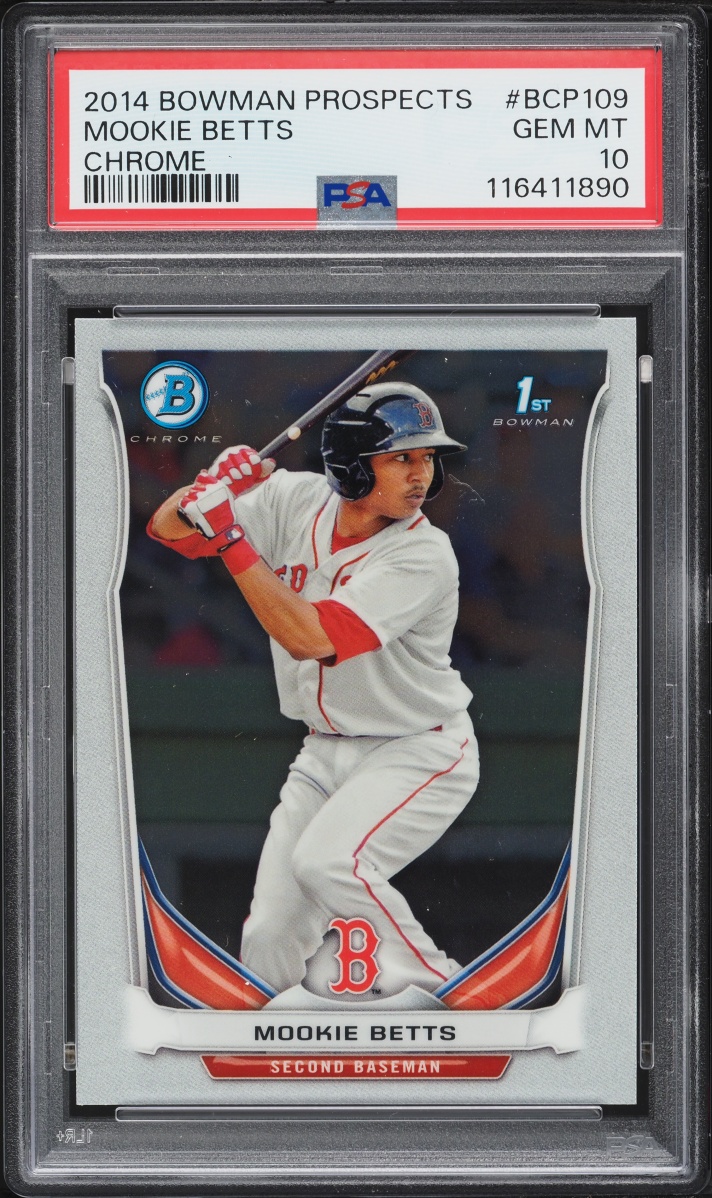 2014 Bowman Chrome Mookie Betts PROSPECT #BCP109 PSA 10 GEM MINT