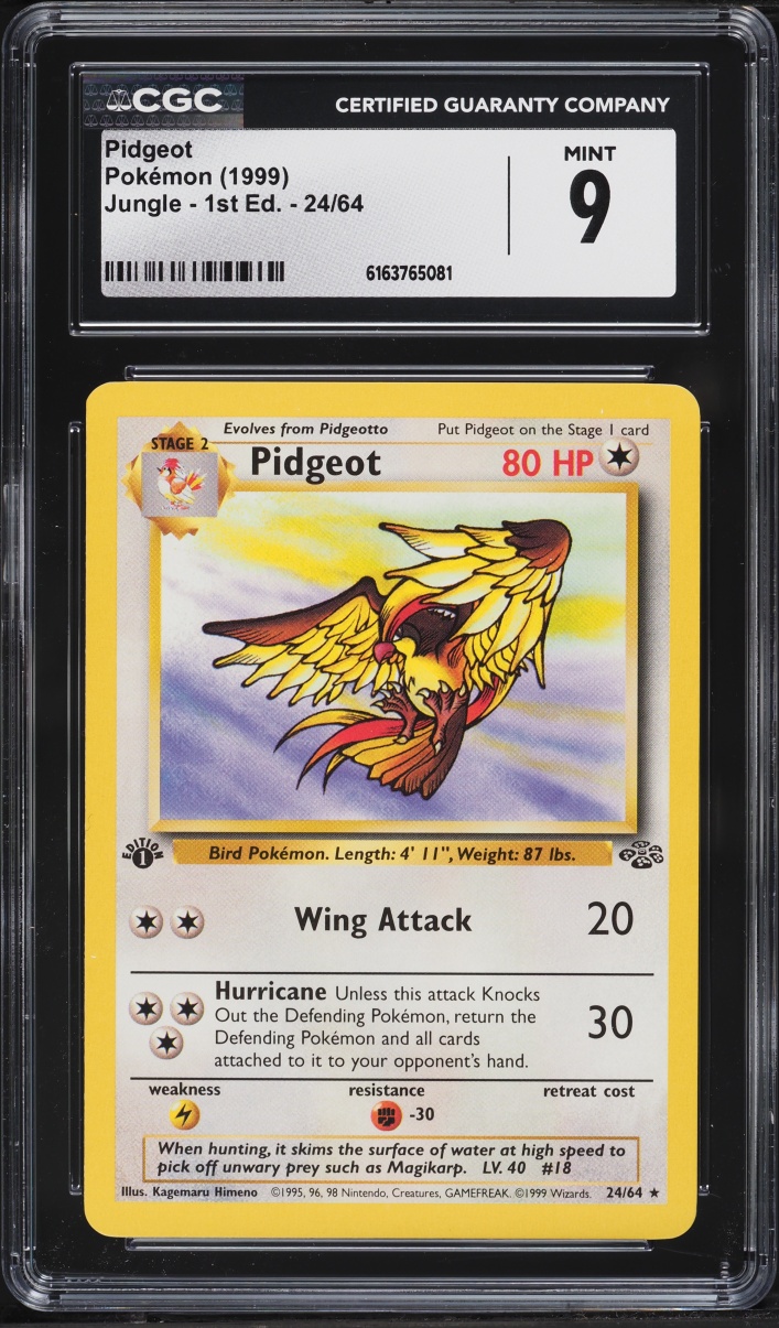 1999 Pokemon Jungle 1st Edition Pidgeot #24 CGC 9 MINT