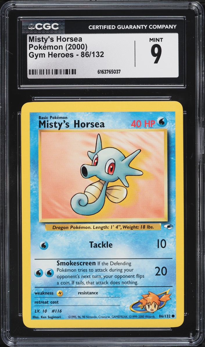 2000 Pokemon Gym Heroes Misty's Horsea #86 CGC 9 MINT